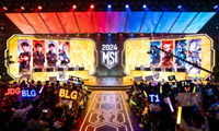 《英雄联盟》MSI比赛现场舞台与观众